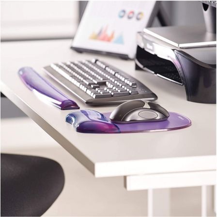 Fellowes Alfombrilla y Reposamuñecas de Gel Violeta Fellowes Alfombrilla y Reposamuñecas de Gel Violeta